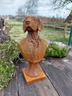Beeld, statue of a dog in costume in cast metal - 26 cm -, Antiek en Kunst