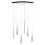 Grau Niceone Hanglamp LED Cluster - 6-lichts, chroom/grijs -, Huis en Inrichting, Lampen | Hanglampen, Verzenden, Nieuw