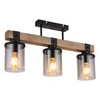 Plafondlamp LILA  E27 Matt zwart 3-Lichts Smoked, Ophalen of Verzenden, Nieuw, Metaal