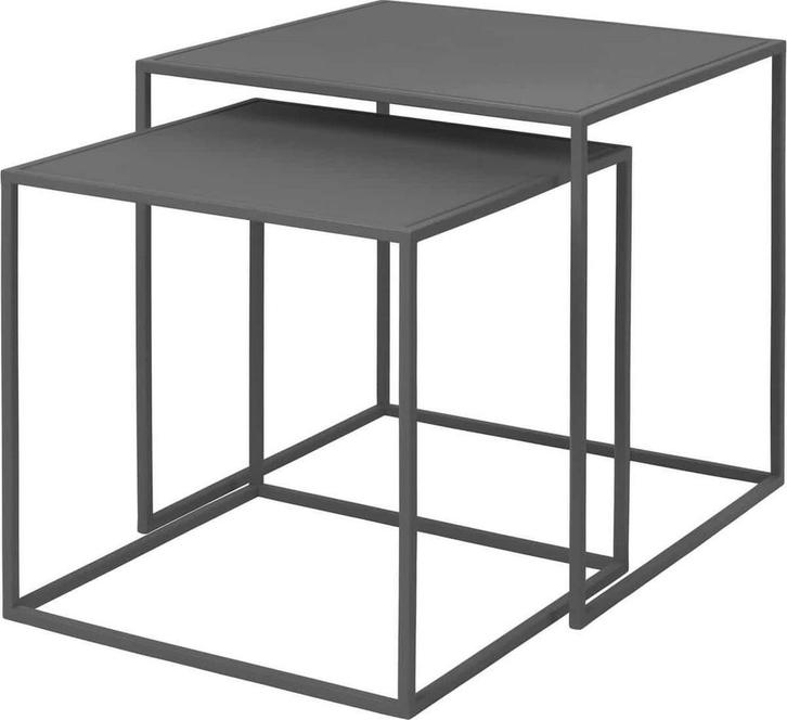 Blomus Fera Bijzettafel Steel Grey, Huis en Inrichting, Woonaccessoires | Overige, Zo goed als nieuw, Ophalen of Verzenden