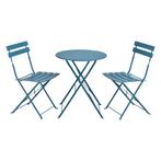 Bistroset Caprile metaal tuintafel met 2 tuinstoelen turquoi, Tuin en Terras, Verzenden, Nieuw