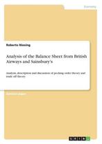 9783668343054 Analysis of the Balance Sheet from British ..., Verzenden, Nieuw, Roberto Niesing