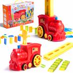 82-delige speelgoed domino trein inclusief stenen rood -, Kinderen en Baby's, Speelgoed | Bouwstenen, Nieuw, Ophalen of Verzenden