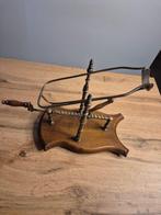 Wijnrek - Hout, Messing - Antieke portaboteglie, Antiek en Kunst