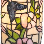 Tiffany tafellamp – Vlinder &amp; Bloemen – Pastelglas – Ø 16,5, Verzenden, Nieuw
