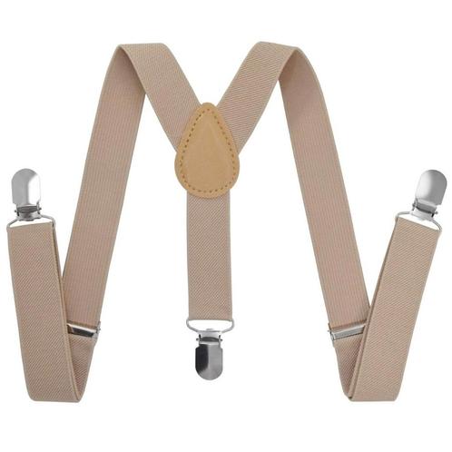 Fako Fashion® - Kinder Bretels - Effen - 65cm - Licht Khaki, Kinderen en Baby's, Kinderkleding | Overige, Verzenden