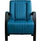 Leren fauteuil Glamour - Hermes Turquoise (blauw), Nieuw, Ophalen of Verzenden, 50 tot 75 cm, Industrieel, Modern, Retro