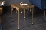 Extravagante bijzettafel LIQUID LINE S 34cm goud, Huis en Inrichting, Tafels | Sidetables, Ophalen of Verzenden, Nieuw