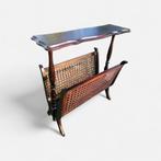 Tijdschriftenhouder - Hout - Vintage, Viennese stro