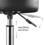 Casaria - Hoogte Verstelbaar Rolkruk 51- 65cm Zithoogte Z..., Verzenden, Nieuw in verpakking