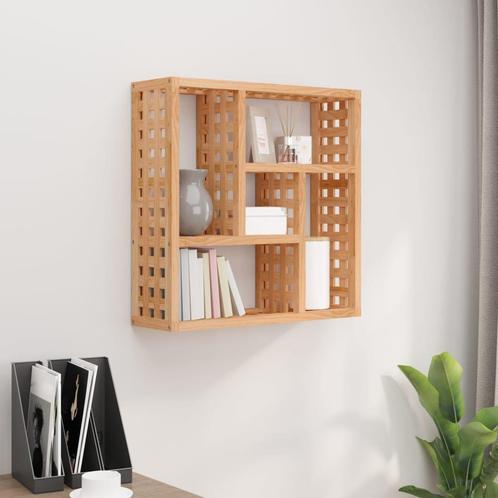 vidaXL Wandschap 49x15x49 cm massief walnotenhout, Huis en Inrichting, Woonaccessoires | Wandplanken en Boekenplanken, Nieuw, Verzenden