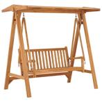 vidaXL Schommelbank 174 cm massief teakhout, Tuin en Terras, Verzenden, Nieuw, Teakhout