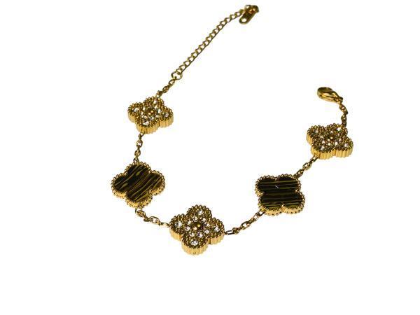 Veiling - 18K Gold Plated | Alhambra Style Klaver Armband, Sieraden, Tassen en Uiterlijk, Armbanden