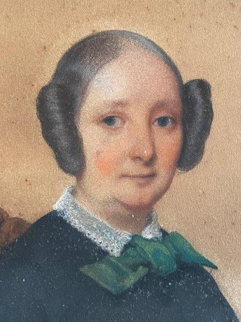 École européenne (XIX) - Portrait, Antiek en Kunst, Kunst | Schilderijen | Klassiek