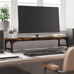 vidaXL Monitorstandaard 85x23x15,5 cm bewerkt hout gerookt, Computers en Software, Overige Computers en Software, Verzenden, Nieuw