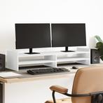 vidaXL Monitorstandaard 100x27x20 cm bewerkt hout wit, Verzenden, Nieuw