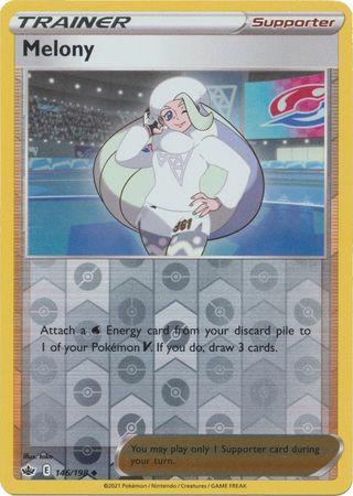 Melony 146/198 reverse holo Chilling Reign, Hobby en Vrije tijd, Verzamelkaartspellen | Pokémon, Losse kaart, Nieuw, Foil, Ophalen of Verzenden