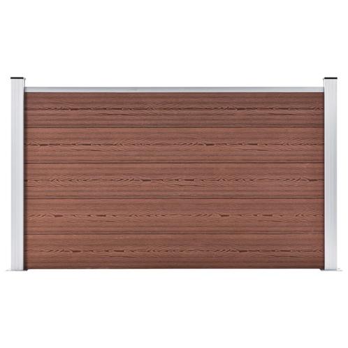 vidaXL Schutting 180x105 cm HKC bruin, Tuin en Terras, Schuttingen, Nieuw, Kunststof, 1 tot 2 meter, Verzenden