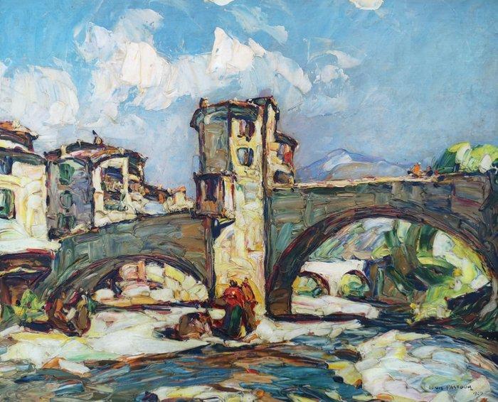 Louis Pastour (1876-1948) - Le pont de Sospel, Antiek en Kunst, Kunst | Schilderijen | Klassiek