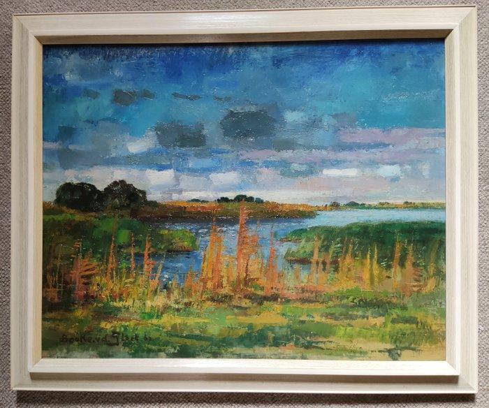 Bouke van der Sloot (1908-1995) - Plasgezicht, Friesland, Antiek en Kunst, Kunst | Schilderijen | Klassiek