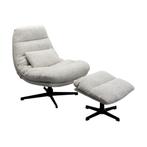 *WOONWINKEL* Kare Design Columbia Draai Fauteuil Met Voetenb, Verzenden, Nieuw, Stof