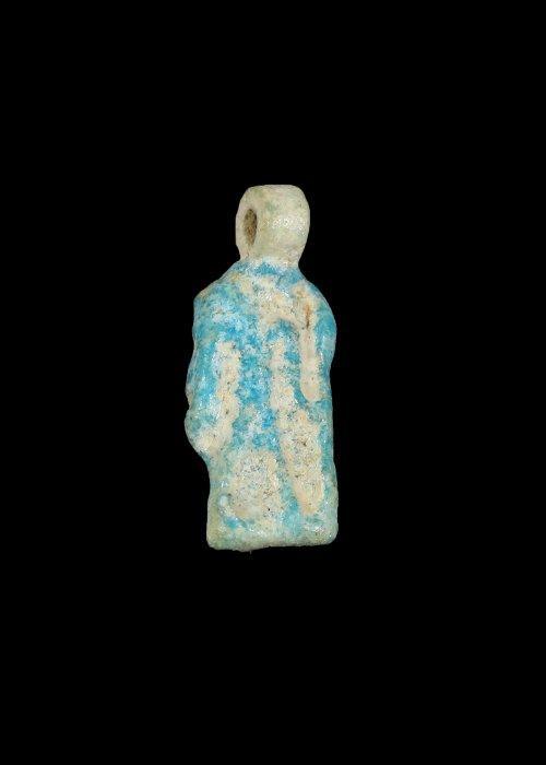 Oude Egypte, late periode Blauwe faience Hanger van een, Antiek en Kunst, Antiek | Overige Antiek