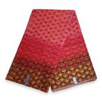 Afrikaanse stof - Exclusief versierd met glittereffecten 100, Hobby en Vrije tijd, Stoffen en Lappen, Ophalen of Verzenden, Nieuw