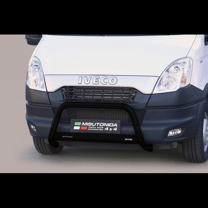 Pushbar | Iveco | Daily 12-14 4d bes. | RVS Medium Bar zwart, Auto diversen, Tuning en Styling, Verzenden