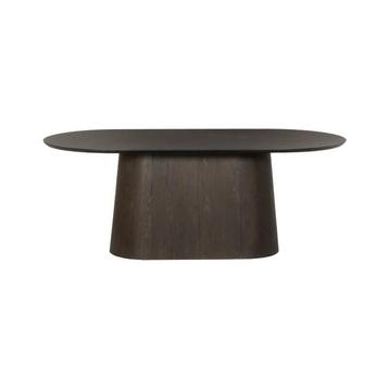Ovale Eettafel Novero – Espresso Donkerbruin Eikenlook beschikbaar voor biedingen