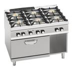 GGM Gastro | Gaskookplaat - met 6 branders - 44 kW - incl. |, Witgoed en Apparatuur, Fornuizen, Verzenden, Nieuw, Inbouw