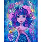 Diamond Painting Set - In Your Mind - Meisje Bloemen - incl., Hobby en Vrije tijd, Knutselen, Ophalen of Verzenden, Nieuw