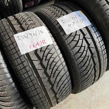 2 x Michelin Pilot Alpin PA4 235-40-18 Winterbanden 8mm beschikbaar voor biedingen