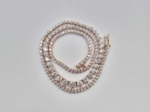 Halsketting - 14 karaat Roségoud - 13.04ct. tw. Diamant, Sieraden, Tassen en Uiterlijk, Kettingen