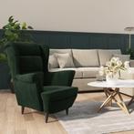Fauteuil Fluweel Donkergroen | Retourdeal | 51% Korting, Huis en Inrichting, Fauteuils, Ophalen of Verzenden, Nieuw, 75 tot 100 cm