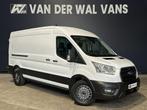 Ford Transit 2.0 TDCI 131pk L3H2 Euro6 Airco | Camera | Navi, Auto's, Ford, Stof, Gebruikt, Overige carrosserieën, Wit