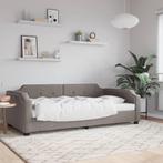vidaXL Slaapbank 90x200 cm stof taupe, 90 cm, Eenpersoons, Verzenden, Nieuw