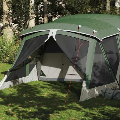 vidaXL Tent met luifel 4-persoons waterdicht groen, Caravans en Kamperen, Tenten, Nieuw, tot en met 2, Verzenden