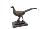 Beeldje - Fazant - Brons, Marmer