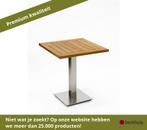 Niehoff Bistro Tafel Roestvrij Staal Teak 68x68 - 140x95 cm, Tuin en Terras, Ophalen of Verzenden, Nieuw, Hout