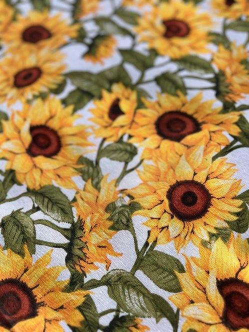 woontextiel met zonnebloemen - Textiel - 280 cm - 240 cm, Antiek en Kunst, Curiosa en Brocante