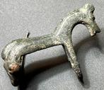 Oud-Romeins Brons Zoomorfe broche in de vorm van een paard,