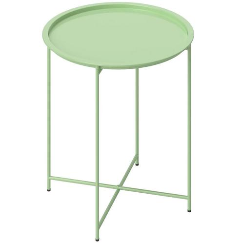 TRUUSK Bijzettafel Opvouwbaar Tuintafel Ø46 X 50 Cm Rond Wee, Tuin en Terras, Overige Tuin en Terras, Nieuw, Verzenden