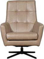 Leren Draaifauteuil Central Taupe Leer Taupe Draaistoel, Huis en Inrichting, Fauteuils, Nieuw, Leer, Ophalen of Verzenden, 75 tot 100 cm