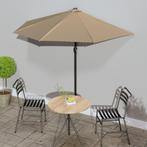 vidaXL Balkonparasol half met aluminium paal 270x144 cm, Tuin en Terras, Verzenden, Nieuw