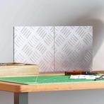 vidaXL Trap Tread Vierkant 2 pcs Zilver 20 x 20 cm Aluminium, Doe-het-zelf en Verbouw, Ladders en Trappen, Verzenden, Nieuw