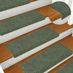 vidaXL Trapmatten Zelfklevend 15 stuks 65x21x4 cm Groen, Doe-het-zelf en Verbouw, Ladders en Trappen, Verzenden, Nieuw