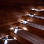 Set 3 stuks Solar Decklight RVS Tuinverlichting, Zonne-energie, Verzenden, Minder dan 50 watt, Nieuw