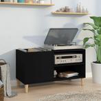 vidaXL Platenkast 84,5x38x48 cm bewerkt hout zwart, Verzenden, Nieuw