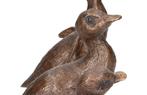 Beeldje - Charming Trio of Bronze Ducks (3) - Brons, Antiek en Kunst, Curiosa en Brocante
