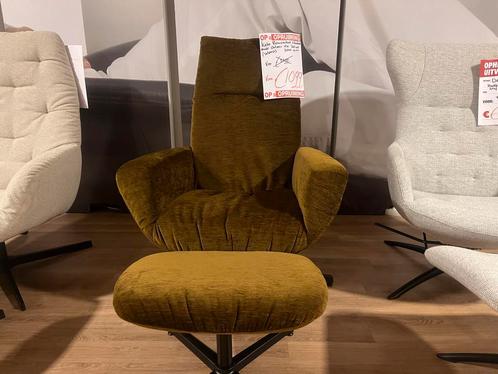 Relaxfauteuil Kebe Ontario Velvet mosgroen 30% Extra korting, Huis en Inrichting, Fauteuils, 75 tot 100 cm, 75 tot 100 cm, Nieuw